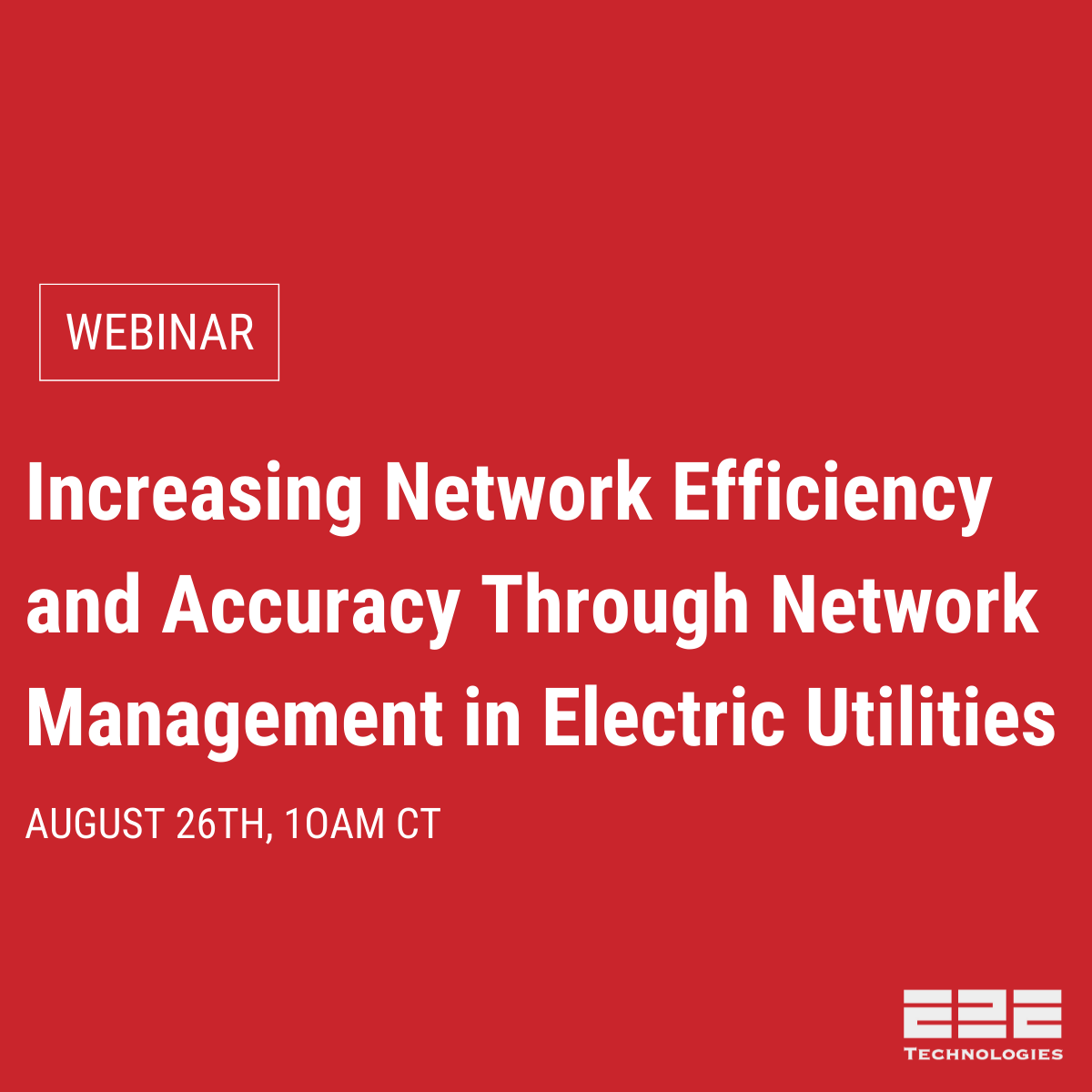 Increasing Network Efficiency and Accuracy Through Network Management in Electric Utilities
